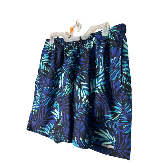 NWT George Above The Knee Men's Casual Swim Shorts Tropical Pattern SZ Medium - Picture 3 of 6